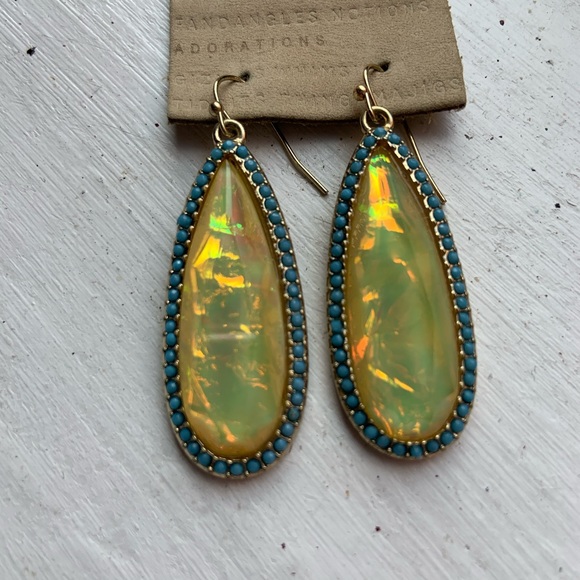 Blue | Translucent Statement Earrings - Picture 2 of 4